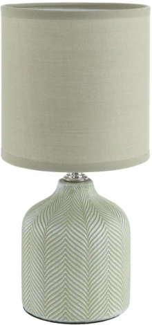 Настольная лампа Lumion Inina 8174/1T оливковый, керамика/текстиль E14 1*40W 220V (выключатель, круглые)