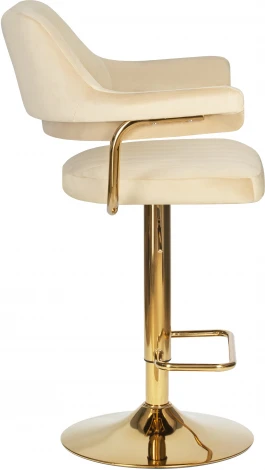 Стул барный DOBRIN CHARLY GOLD (бежевый велюр (MJ9-10)) 5019_Golden-LM 5019_Golden-LM, цвет сиденья бежевый (MJ9-10), основания золото
