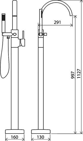 Смеситель Ravak FM-080.00 напольный