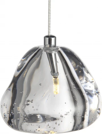 Подвесной светильник ST Luce Waterfall SL6017.101.01 Хром/Прозрачный с пузырьками воздуха LED 1*3W