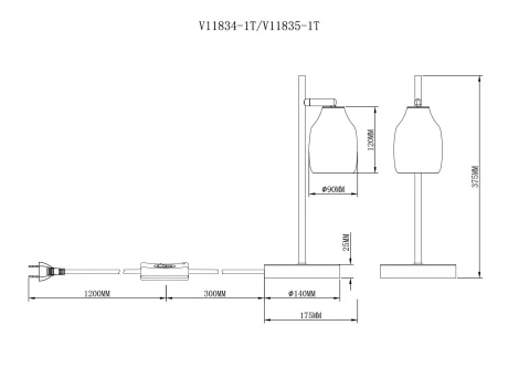 Настольная лампа Moderli Adalina V11834-1T