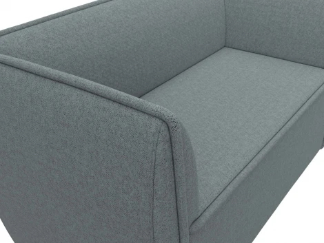 Диван кухонный прямой Бергамо 2-х местный (Серый/Рогожка) Лига Диванов арт.123705