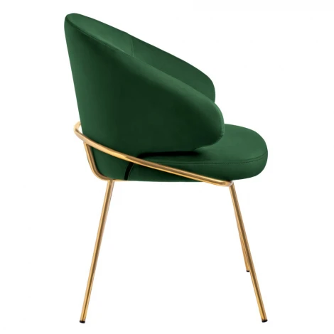 Стул-полукресло Emil зеленый с золотыми ножками Bradex Home арт.RF 0845