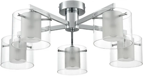 Потолочная люстра Lumion Verdi 8261/5C металл/стекло, хром/прозрачный E14 5*40W 220V