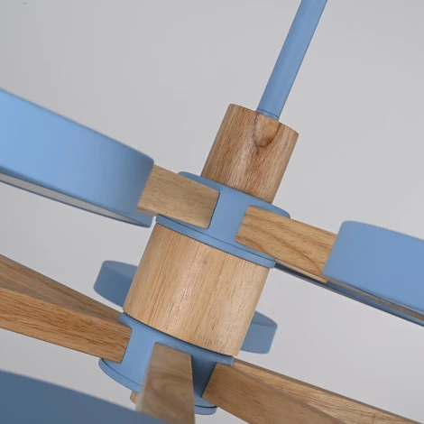 Потолочная люстра Wi-Fi на штанге Turna Dbl L12 Blue By ImperiumLoft Turna-Dbl01 (LED, 220V, голосовое управление, умный дом - Алиса)