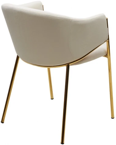 Стул DILL MOMO-01 молочный, велюр беспальчиковый"/ золотой каркас М-City 629M05375"