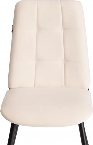 Стул обеденный Asti Tetchair (Флок/Молочный,Черный) арт.24806