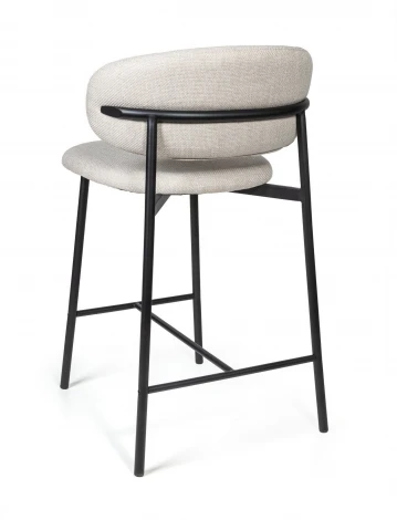 Стул полубарный Top Concept Adele, ткань, светло-серый