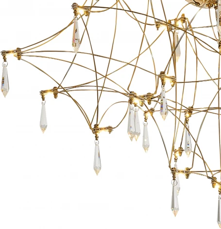 Потолочная люстра светодиодная ST Luce Gravetta SL6601.202.78 Золотистый/Прозрачный LED 78*0,35W 3000K (220V)