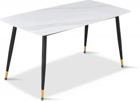 Стол обеденный IST-CASA Рио DT-2849, 160х80х75 см, белый мрамор
