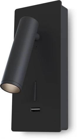 Настенный светильник с usb-портом (бра для чтения) Mirax 3000К 3Вт IP 20 LED Maytoni Technical C041WL-L3B3K (220V, выключатель)