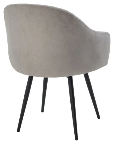 Стул ШЕЛЛ 360 град. поворот. цвет B22 Серый, велюр / черный каркас M-City 64760