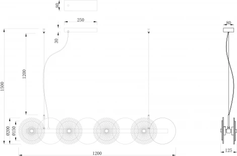 Подвесной светильник Stilfort Sportu 4012/05/08PL (LED, 220V, на тросе)