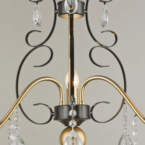 Подвесная люстра Reluce 04752-0.4-03 (220V, подвески, на цепи, подсвечник, свеча)