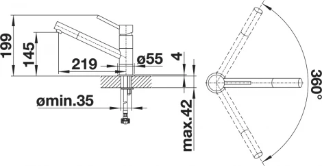 Смеситель Blanco Kano 521502 для кухонной мойки