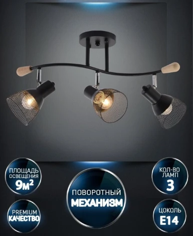 Спот Wedo Light Dena WD3614/3C-BK-CR