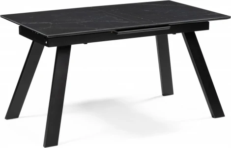 Керамический стол Соммерс 140 (Соммерс 140(180)х80х75 черный мрамор / черный) Woodville арт.588060