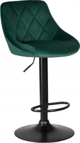 Стул барный DOBRIN LOGAN BLACK (зеленый велюр (MJ9-88))