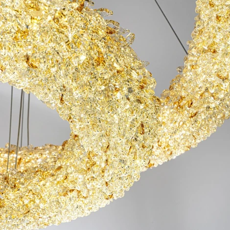 Подвесной светильник светодиодный хрустальный с регулировкой цветовой температуры и яркости Modelux MODESTYLE MS.6000.800.500 GD