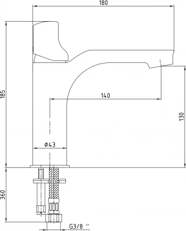Смеситель E.C.A. Myra 104508986EX для раковины