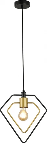 Подвесной светильник Escada Interval 1164/1S 1x40Вт E27, металл, черный/золото (220V, на проводе)