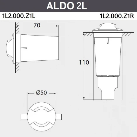 Встраиваемый светильник уличный Fumagalli Aldo 1L2.000.000.AXZ1L (220V, круглые, IP67)