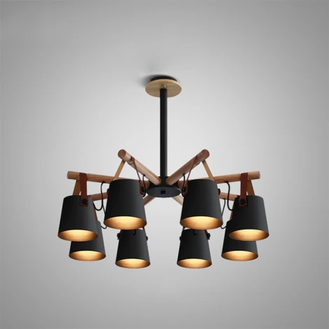 Люстра потолочная на штанге Natura C8 Black ImperiumLoft Natura-C01 (178002-26) (220V)