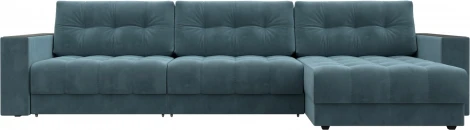 Диван угловой с декором Лига-049 НПБ Лонг Лига Диванов (Велюр) арт.128295