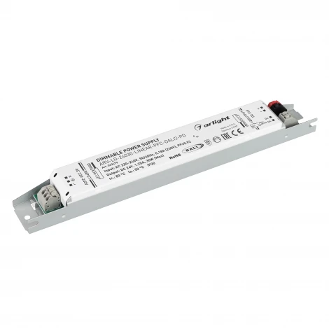 Блок питания ARV-LG-24030-LINEAR-PFC-DALI2-PD (24V, 1.25A, 30W) (Arlight, IP20 Металл, 5 лет) 049479