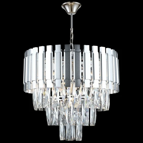 Подвесная люстра каскадная Reluce 02184-0.4-05 CH (220V, хрусталь, на цепи)