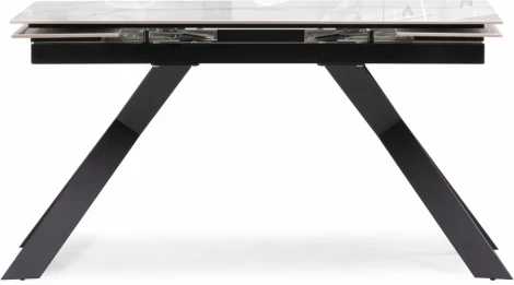 Керамический стол Хилбри 140 (Хилбри 140(200)х80х76 statuario cara / черный) Woodville арт.588051