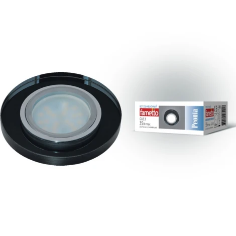 Встраиваемый точечный светильник Fametto Peonia DLS-P106 GU5.3 CHROME/BLACK (220V, круглые)