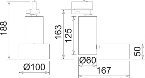 Трековый светильник трехфазный 220V 14W Donolux Grimm DL18626/01 Track W Dim