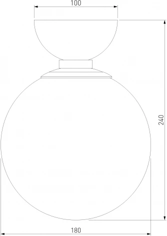 Настенно-потолочный светильник Eurosvet Bubble 30197/1 латунь (220V, шар)