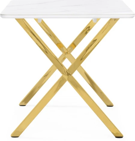 Керамический стол Селена 180 (Селена 3 180х90х77 белый мрамор / золото) Notta арт.572190