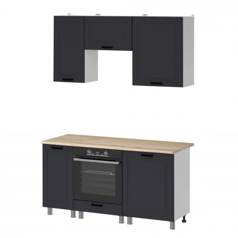 МК Аленушка 1,6м в.5 Астра Сталь,скоба черный,сонома Аленушка 00-00285018