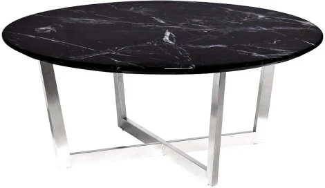 Журнальный стол Garda Decor 33FS-CT2029-BS (Хром/Черный мрамор)