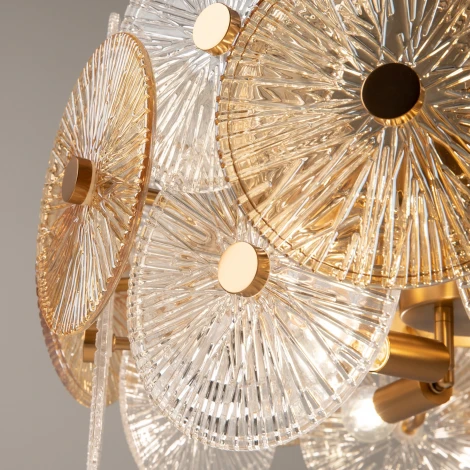 Подвесная люстра Maytoni Aster MOD007PL-08G (220V, на цепи, круглые)