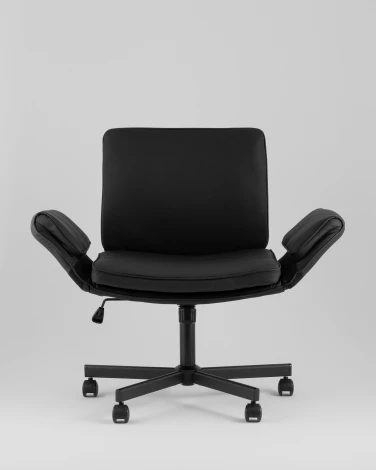 Кресло офисное TopChairs Foldo с откидными подлокотниками черное TopChairs УТ000042107