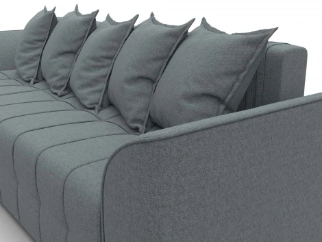 Диван угловой Лига-113 угол левый (ДСП,Рогожка/Серый) Лига Диванов 136704L