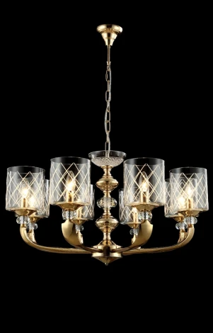 Подвесная люстра Crystal Lux Gracia SP8 GOLD