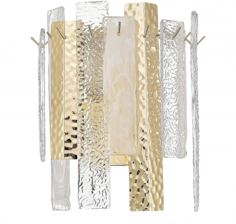 Бра ST Luce Scolare SL1636.201.02 Золотистый/Белый, Золотистый E14 2*40W (220V)