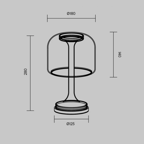 Настольная лампа Maytoni Spirito MOD286TL-L8W3K (LED, 220V, выключатель, гриб)