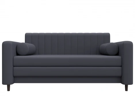 Диван прямой Лига-070 (ЛДСП,Брус,Фанера/Дерево/Экокожа/Серый) Лига Диванов 129752