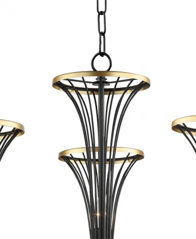 Подвесная люстра Lumien Hall Ивес 4017/3P-BK-GD
