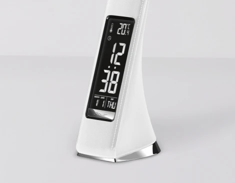 Офисная настольная лампа с будильником Ambrella Desk DE508 (LED, 220V, диммер, сенсорный выключатель)