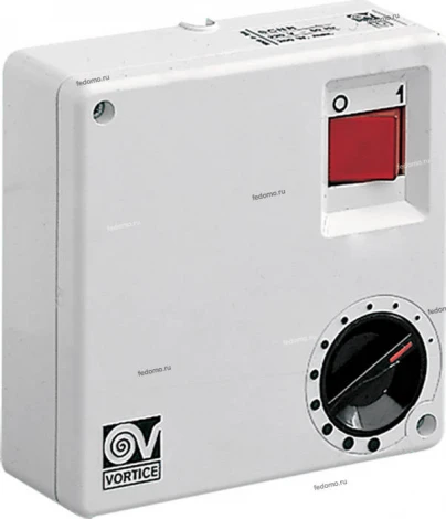 Настенный регулятор скорости вращения лопастей нереверсивных вентиляторов Vortice, белый с черным и красным, 200W, IP20