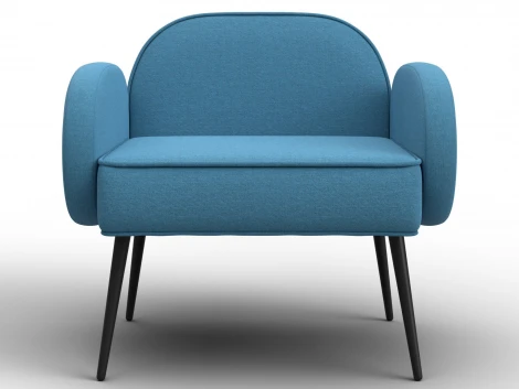 Кресло Лига-086 (Фанера/Металл/Рогожка/Голубой) Лига Диванов 132430