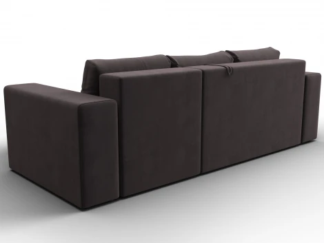 Диван угловой Лига-076 угол универсальный (ДСП/Пластик/Велюр/Коричневый) Лига Диванов 129844