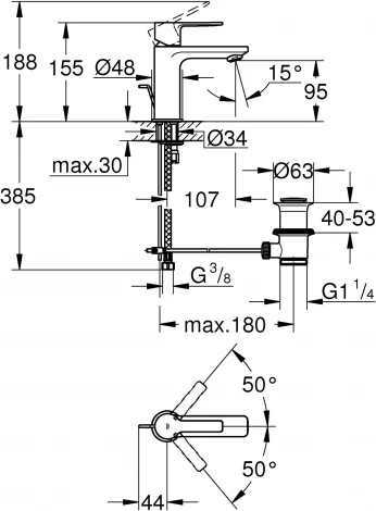 Смеситель Grohe Lineare New 32109001 для раковины
